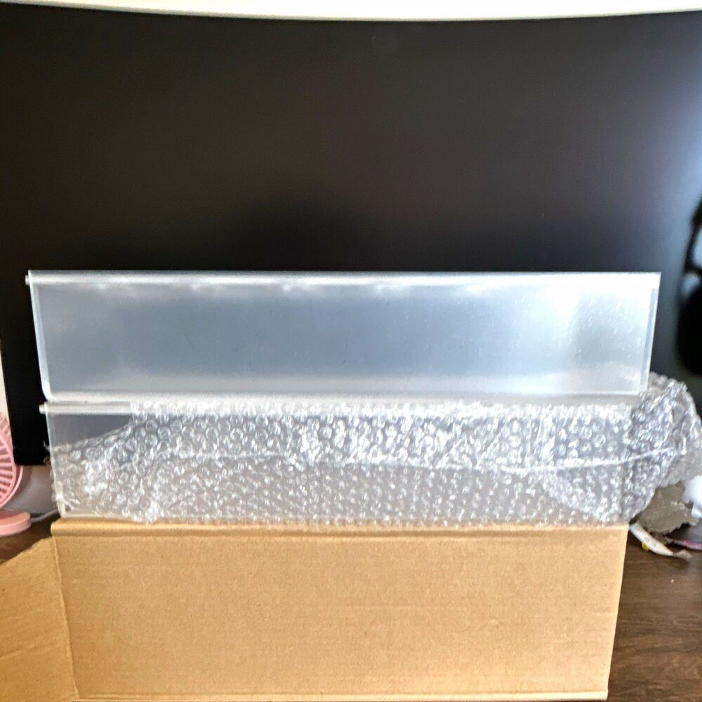Clear Acrylic Rectangle Flower Vase, 12.5" L x 4.5" W x 2.5" H